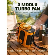 Ers Taşınabilir Usb Şarjlı Turbo Fan 3 Modlu Soğutma, Hafif & Kompakt
