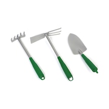 Garden Tools Çelik 3 Lü Bahçe Seti Çapa Tırmık Kürek