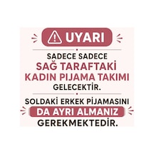 Mh Moony Homewears Kadın Tekli Siyah Beyaz Aşk Pijama Çift Pijamasının Kadını Krem Siyah Kadın