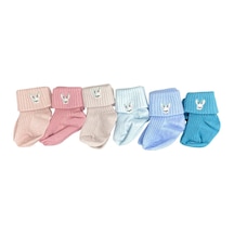 Defne Baby 6'lı Bebek Çorabı 6k008-24 Çok Renkli