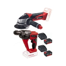 Einhell TE-HD 18 Lİ Akülü Vidalama Delme TE-AG 18/115 Akülü Avuç Taşlama 2 x 4.0ah Starter Kit Set