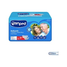 Canped Belbantlı Tekstil Yüzeyli Hasta Bezi Büyük Boy Large 30 L PKT.CANPED.129 L