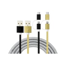 Linktech K556 2In1 Micro Usb + Type-C 1.2Mt Şarj Ve Data Kablosu