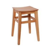 Ahşap 35 cm Kare Tabure Natural Renk