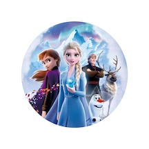 Yenilebilir Yuvarlak Pasta Resim Baskısı 20 Cm Şekerli Kağıt Frozen Temalı 19