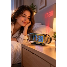 Dijital Led Masa Saati Masaüstü Alarm Saati Parlaklık Ayarlı Sıcaklık Ve 12 24 Saat Göstergeli Diğer