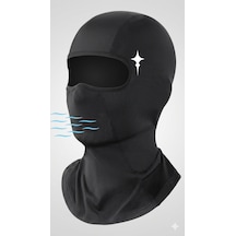 Flex Premium Reflektörlü Siyah Kar Maskesi Model 105 Balaklava Balaclava Motorsiklet Scooter Bisiklet Spor