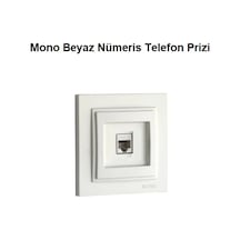 Mono Beyaz Nümeris Telefon Prizi