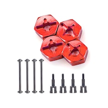 Maiyame Alüminyum Rc Araba Tekerlek Eksen Seti - 1/18 Wltoys A959/a949/a969/a979/k929 İçin - Kırmızı Eksen+kilit Somun+köpek Kemiği
