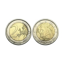 Avrupa - İtalya Dante Alıghıerı Portreli 2 Euro Koleksiyon Para Çil Unc