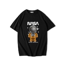 Brz Collectıon Brz Collection Unisex Oversize Nasa Space Mission T-shirt Siyah