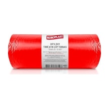 Büzgülü Tıbbi Atık Poşeti Orta Boy 55x60 Cm, 10x10&apos Lu Sızdırmaz Yırtılmaz Profesyonel Çöp Poşeti, Geri Dönüştürülebilir Kolay Bağlanır Tıbbi Atık Torbası, Hastane, Klinik Büzgülü Çöp Poşeti