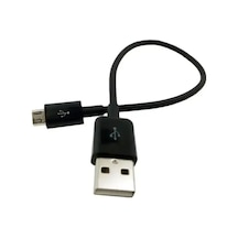 Micro Usb 15cm Data Kablosu - Siyah