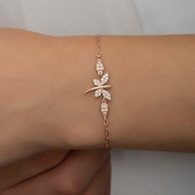 Gümüş Rose Yusufçuk Kadın Bileklik Çok Renkli