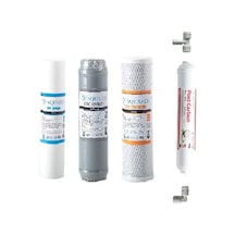 ( MEMBRANSIZ ) AQUA FLY Su Arıtma Cihazı Filtresi GAC Blok 4Lü Set 10" AÇIK KASA UYUMLU