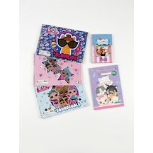 L.o.l. Surprise & Barbie Temalı Defter Seti - 3 Adet L.o.l. Spiralli Defter + Barbie Not Defteri + Kedi Figürlü Güzel Yazı Defteri