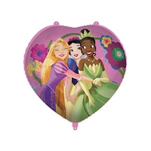 4 Adet Princess Live Your Story Folyo Balon 46 Cm Kalp Çok Renkli