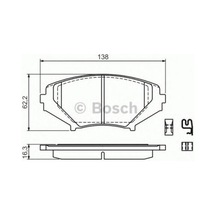 Bosch 0986494220 Ön Balata Mazda R8 Se17 1.3 2.6 03 12 F1ya3323zc