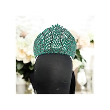 Kristal Taşlı Gelin,kına,nişan,söz,after,bride,party Taç 2 Yeşil - 707821387 Yeşil