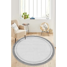 West Home Makinede Yıkanabilir Kaymaz Taban Leke Tutmaz Daire Gri Mutfak Halısı Salon Halısı Ve Yolluk