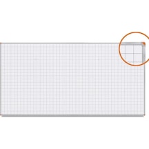 Kareli Mıknatıslı Yüzey Beyaz Yazı Tahtası 120x270cm Beyaz