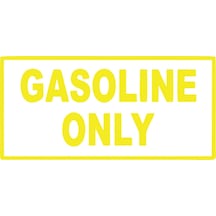 Gasoline Only Araba Sticker 17x17 Cm Sarı