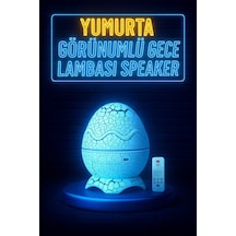 Dinozor Yumurtası Şeklinde Bluetooth Hoparlör & Gece Lambası Müzik, Işık Ve Sihir Bir Arada Beyaz - 737473333
