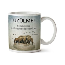 Nebi Yıldız Üzülme İki Tarafı Baskılı Kupa Bardak Çok Renkli