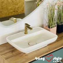 Turkuaz Seramik Cerastyle Çanak Lal Tezgah Üstü Lavabo 60CM Standart