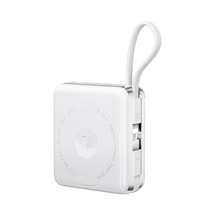 Wiwu Xf17 Mag Plus Serisi M-safe Şarj Özellikli 3in1 15w Taşınabilir Powerbank 10.000mah Beyaz