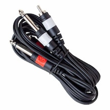 Powermaster Pm-4285 2 Rca + 2 Mono Gitar Jack 3 Metre Ara Kabl