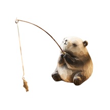 Suntek Sevimli Hayvan Balıkçılık Figürü Masa Süsü Ofis 7cmx4.3cmx6cm