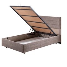 Sofia İkili Set, Sofia Tek Kişilik Baza Başlık Seti Acik Kahve 90 x 190