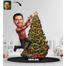 Bk Gift Kişiye Özel Erkek Yılbaşı Tasarımlı Karikatür Biblo -1, Yılbaşı Hediyesi, Yeni Yıl Hediyesi Kobitmeyencom35610 Bk Gift
