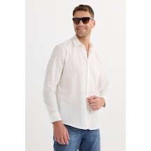 Tudors Erkek Regular Fit Klasik Kesim Spor Yaka Çizgili Pamuk Gömlek-37564 Çok Renkli