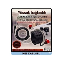 Hes Kablolu Araç Şarjı Uyumlu 6 Metre 3x2.5 Mm Ttr Tam Bakır Yağmurda Kullanıma Uygun Uzatma Seyyar - 879172464