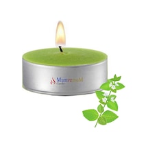 100 Lu Melisa Kokulu Yeşil Tealight Mum