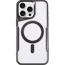Newface Apple İphone 11 Pro Max Kılıf Boyi Magsafe Silikon Kapak - Siyah