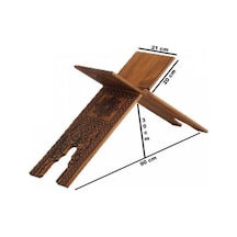 Rahle Ahşap Yakma Desenli Rahle 75 Cm