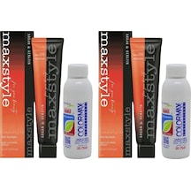 Maxstyle Sps672 Argan Ve Keratin 2025/05 Açık Kahve 60 Ml 2 Adet Saç Boyası + 2 Adet 90 Ml Oksidan Set