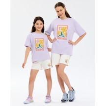 Skechers G Graphic Tee Oversize T-shirt Büyük Kız Çocuk Mor Tshirt Sk2610019-0764 Mor