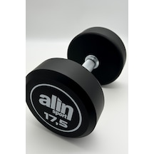 Alin Sport 17,5 Kg Kauçuk Kaplı Profesyonel Olimpik Dumbbell Dambıl - Beyaz Alin