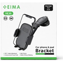 Eıma He30 Araç Telefon Tutucu Vakumlu 360 Döner Universal Telefon Standı Siyah Eıma He30 Araç Telefon Tutucu Vakumlu 360 Döner Universal Telefon Standı Siyah