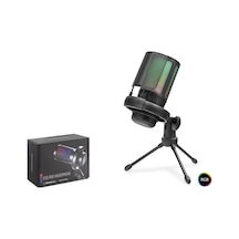 Hadron Me6s Gaming Rgb Tripod Mikrofon Type-c 192khz 24bit - Siyah