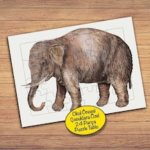 Sevimli Büyük Fil Çocuklara Özel Puzzle Yapboz Tablo-87207