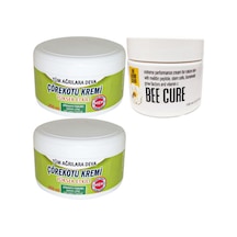 2 Adet Çörek Otu Kremi Büyük Xlboy 200 Ml Green + 2 Adet Bee Cure 150 Ml Krem / Diz Dirsek Iskelet Sırt Bel Kas Agrilarina Masaj Seti