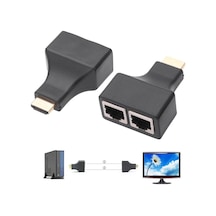 Rj45 Hdmi Ekleme Ek Uzatici Cat5 5E 6 Kablosu Extender
