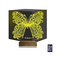 Negelsin 3D Lamba Kişiye Özel Dekoratif Kelebek Çok Renkli