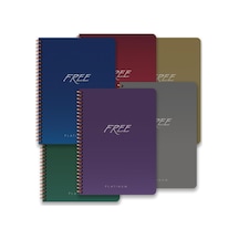 16,5 22,5 80 Yaprak Kareli Pp Kap.free Platinum Defter Çok Renkli