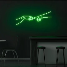 Hand Of God Figürlü Neon Tabela Yeşil